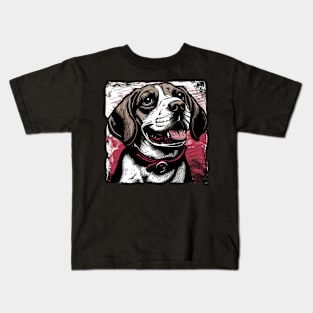 Retro Art Beagle Dog Lover Kids T-Shirt